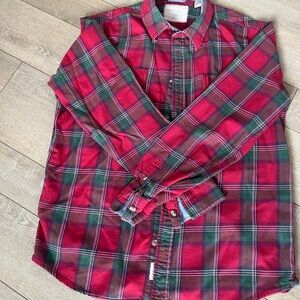 Weatherproof Red and Green Plaid Men's Shirt